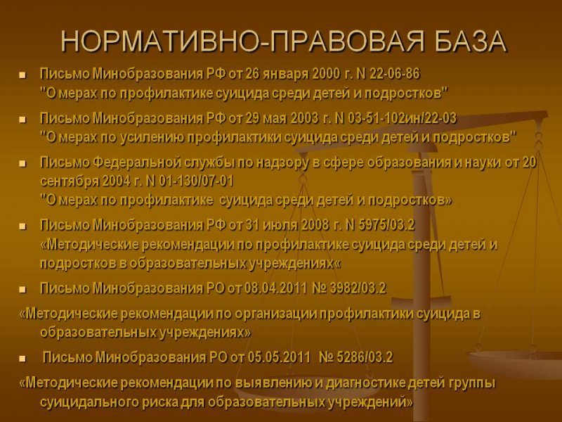 Нормативно правовая база это. Нормативно правовая база. Законодательная и нормативно-правовая база. Нормативно правовые основы профилактики делинквентного поведения. Нормативные документы по суициду.