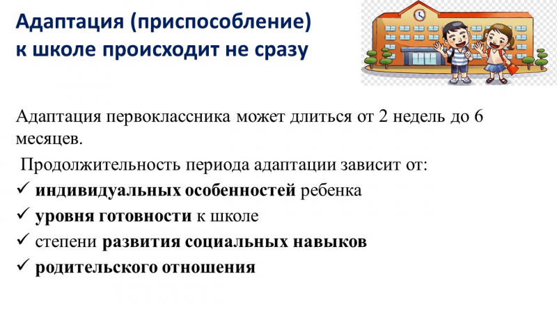 Примеры диагностика первых классов на адаптацию